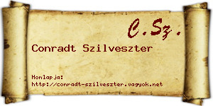 Conradt Szilveszter névjegykártya